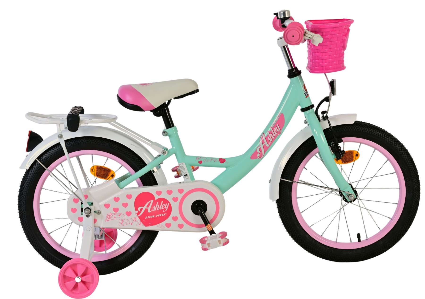 volare-ashley-16-zoll-m-dchenfahrrad-gr-n-korb image 1