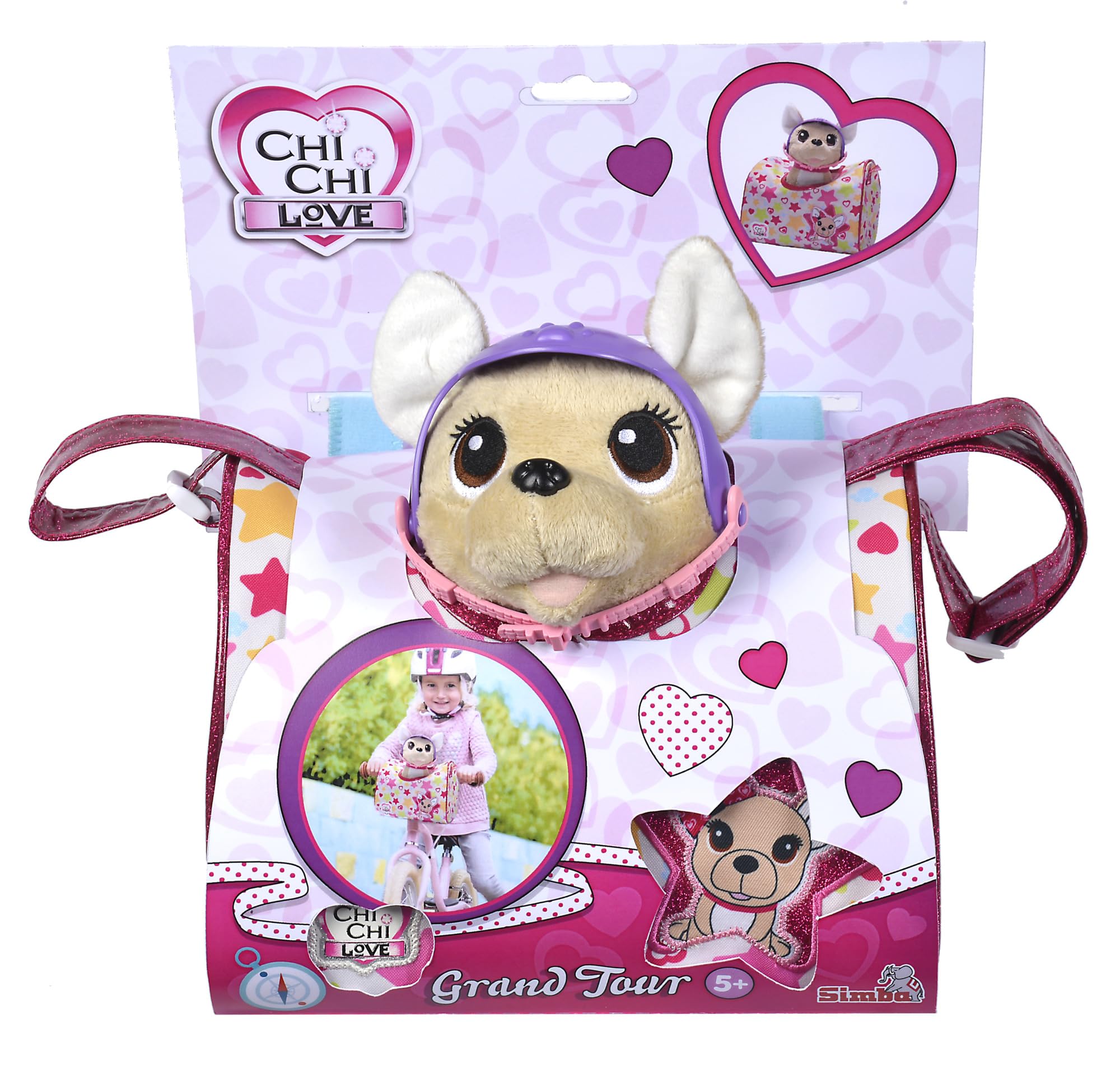 simba-chi-chi-love-grand-tour-pl-schhund-20-cm-tasche-helm image 1