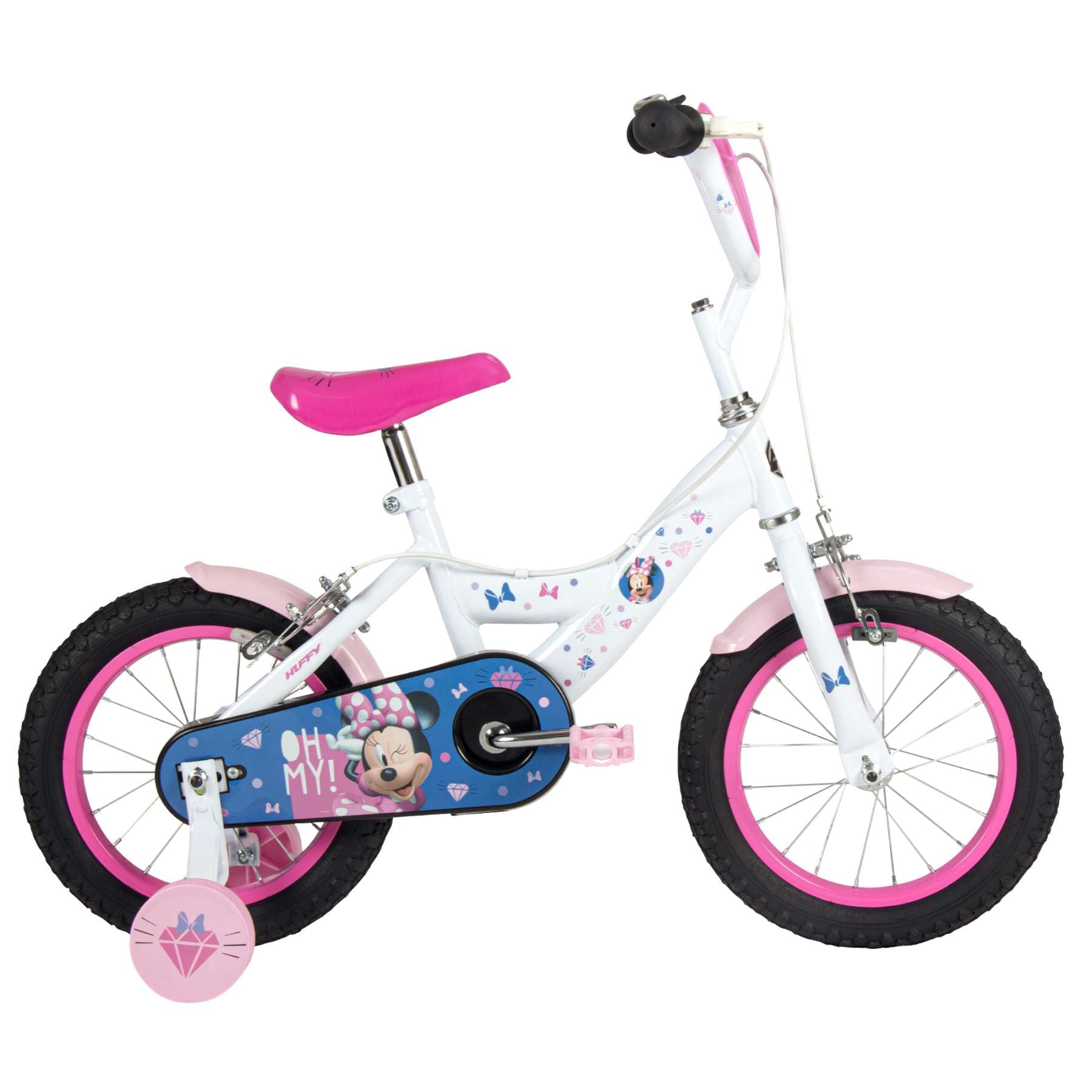 disney-minnie-kinderfahrrad-14-zoll-wei-rosa-st-tzr-der image 1