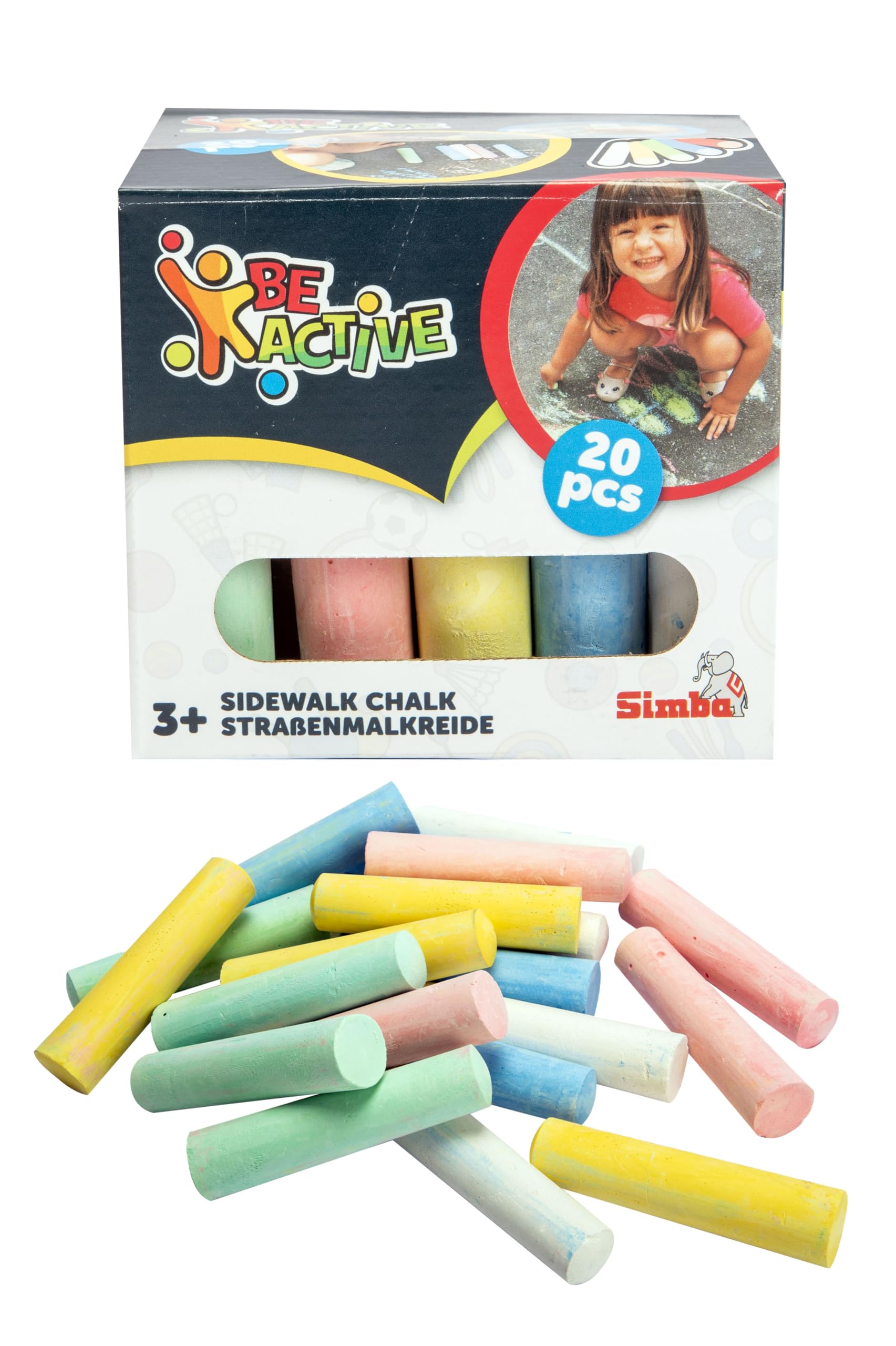 simba-art-fun-stra-enmalkreide-20er-set-5-farben image 1