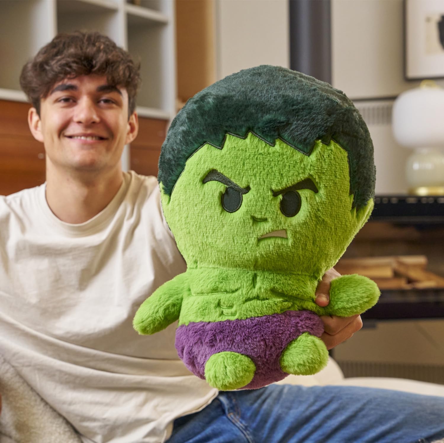 simba-marvel-huggables-hulk-pl-schfigur-35-cm-gr-n image 5