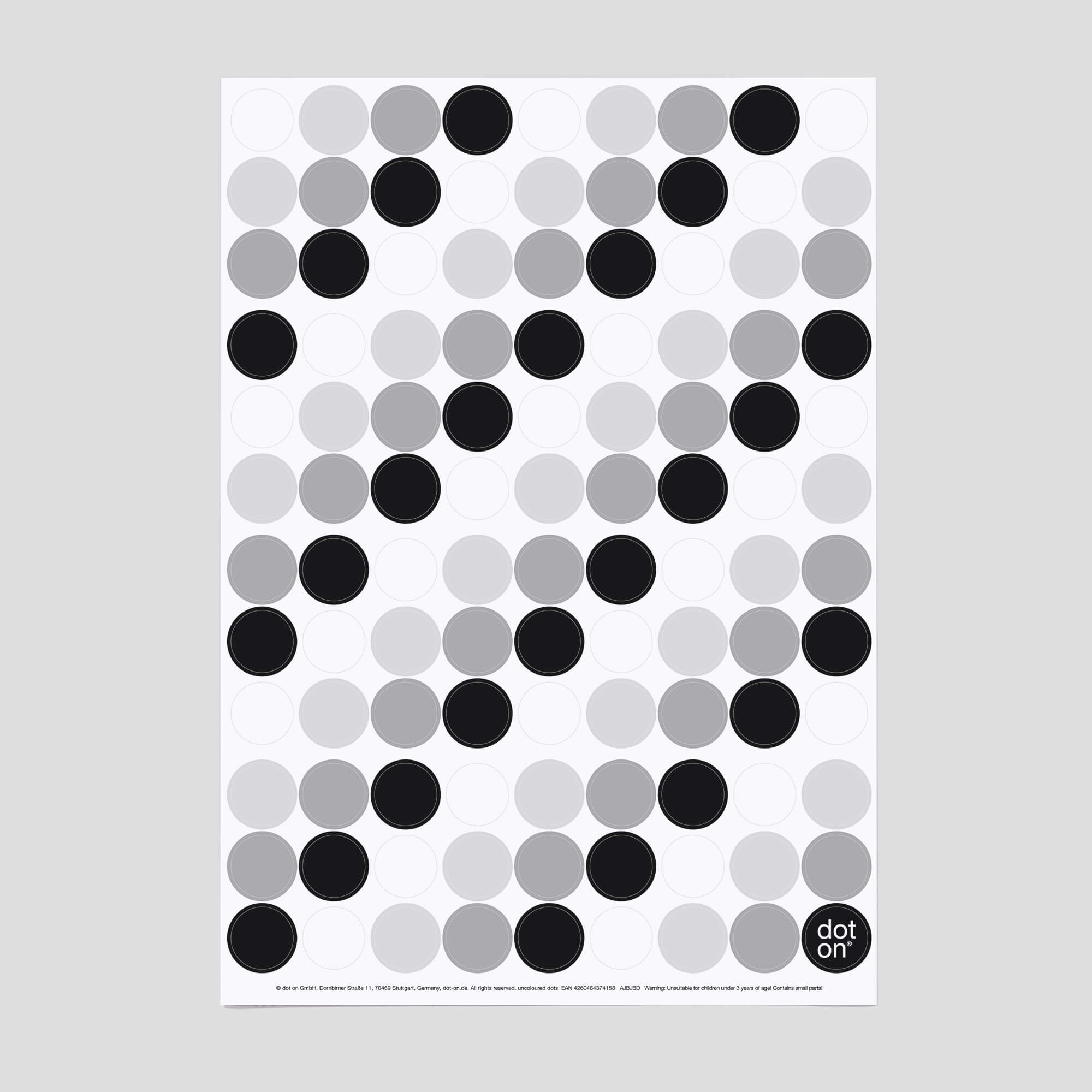 dot-on-uncoloured-dots-klebepunkte-20-mm-schwarz-wei-107-st-ck image 1