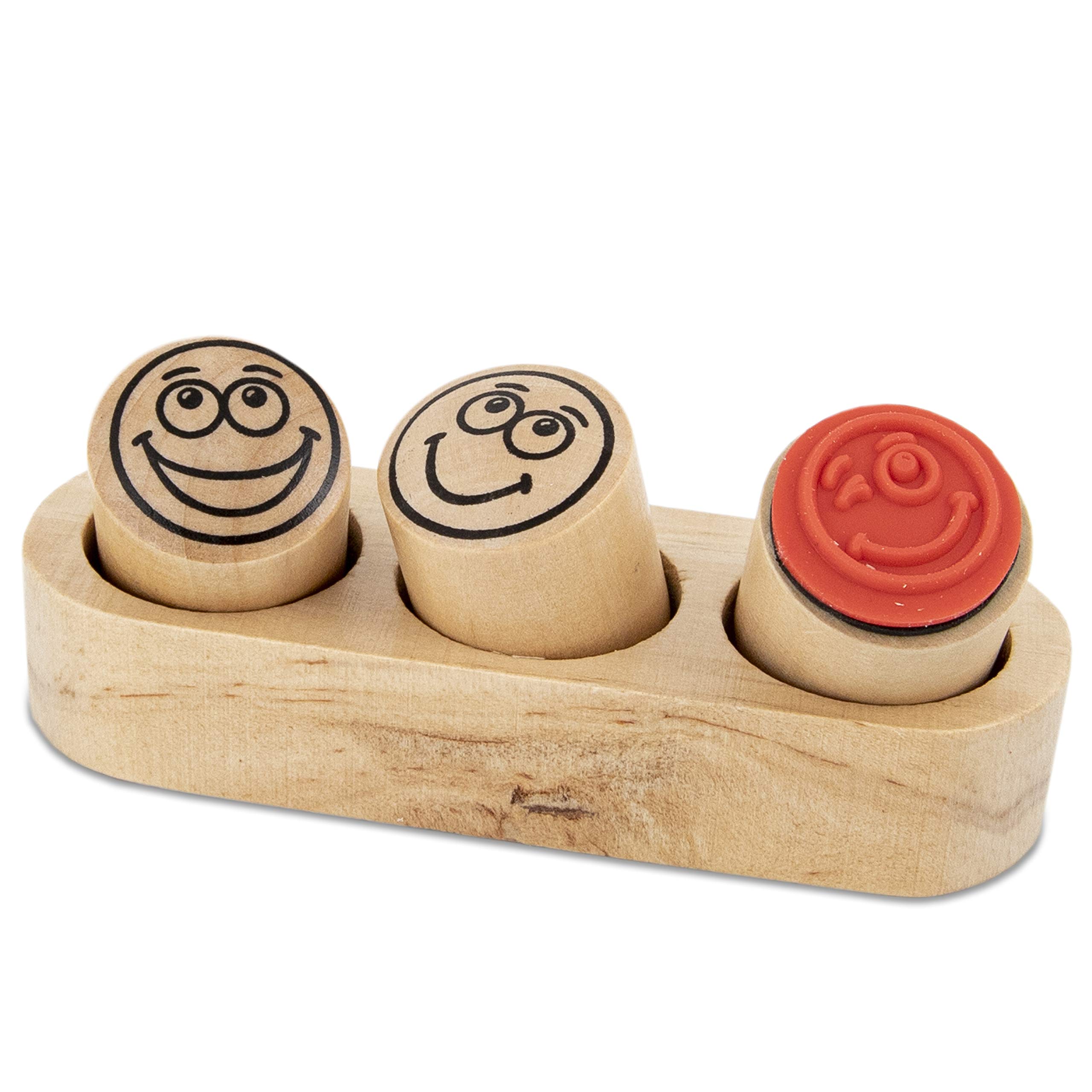 trendhaus-motivation-lehrerstempel-set-smiley-holz-3-stempel image 4