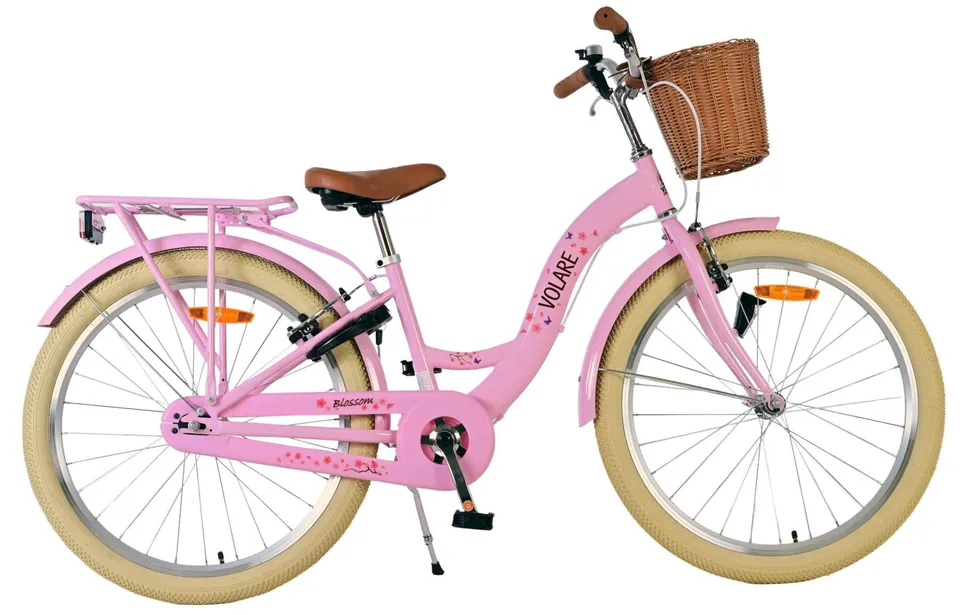 volare-blossom-24-zoll-kinderfahrrad-rosa-mit-korb-und-licht image 1