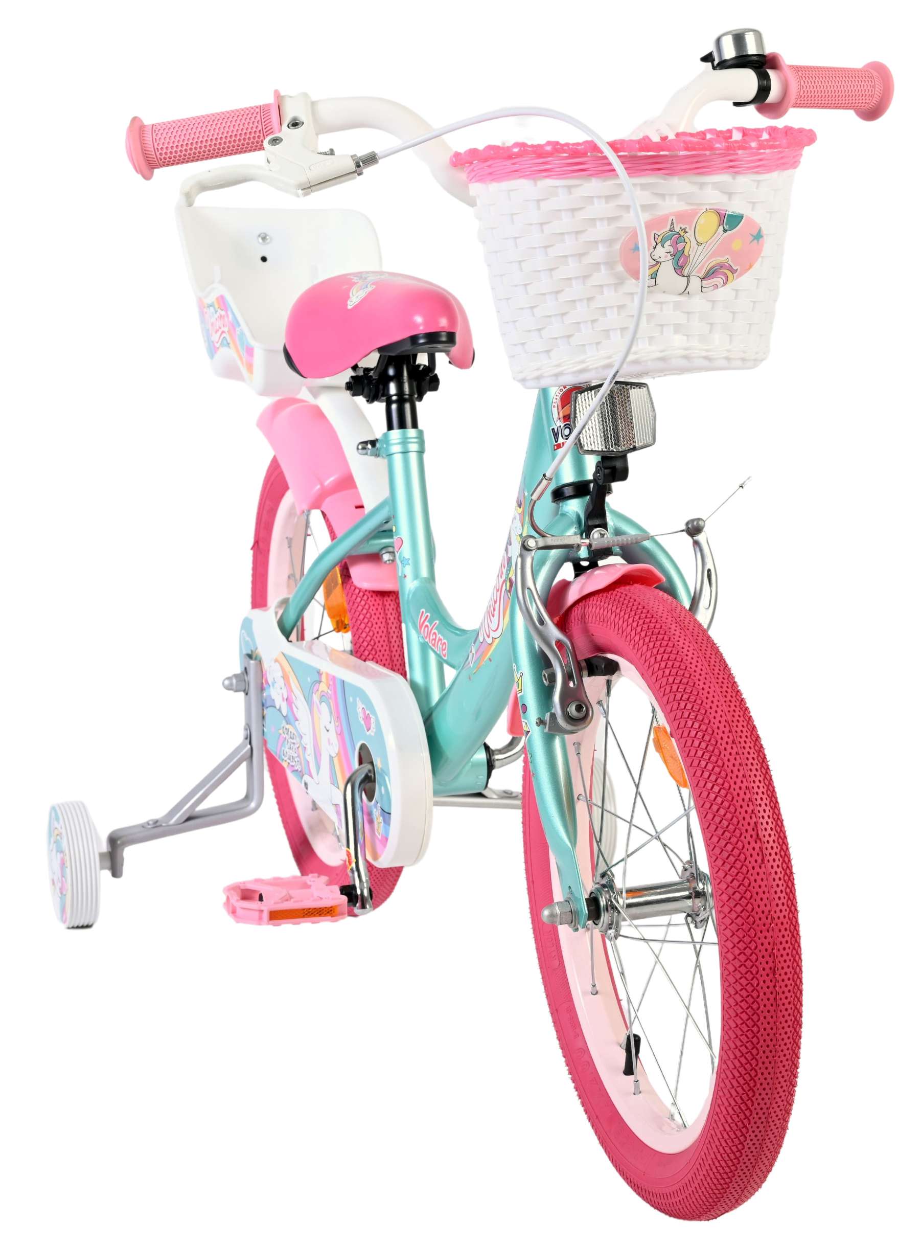 volare-unicorn-kinderfahrrad-16-zoll-gr-n-m-dchen-korb image 5