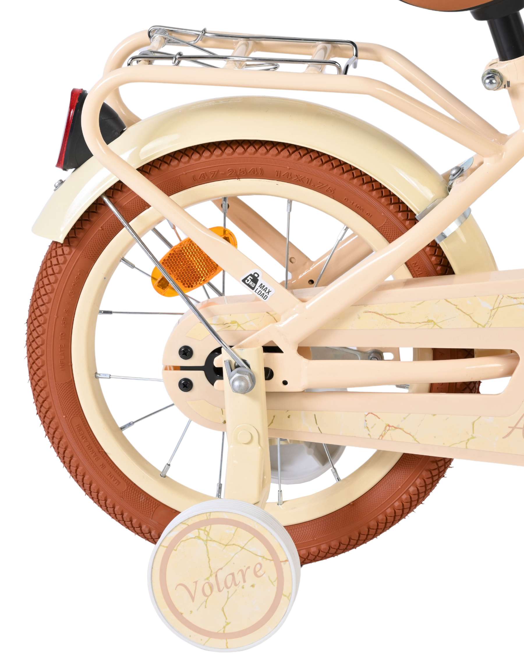 volare-ashley-14-zoll-kinderfahrrad-creme-mit-korb image 2