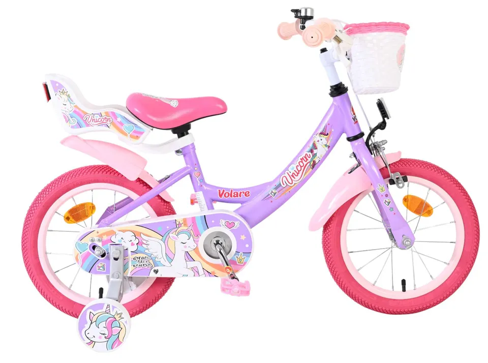 volare-unicorn-14-zoll-kinderfahrrad-lila-st-tzr-der image 1