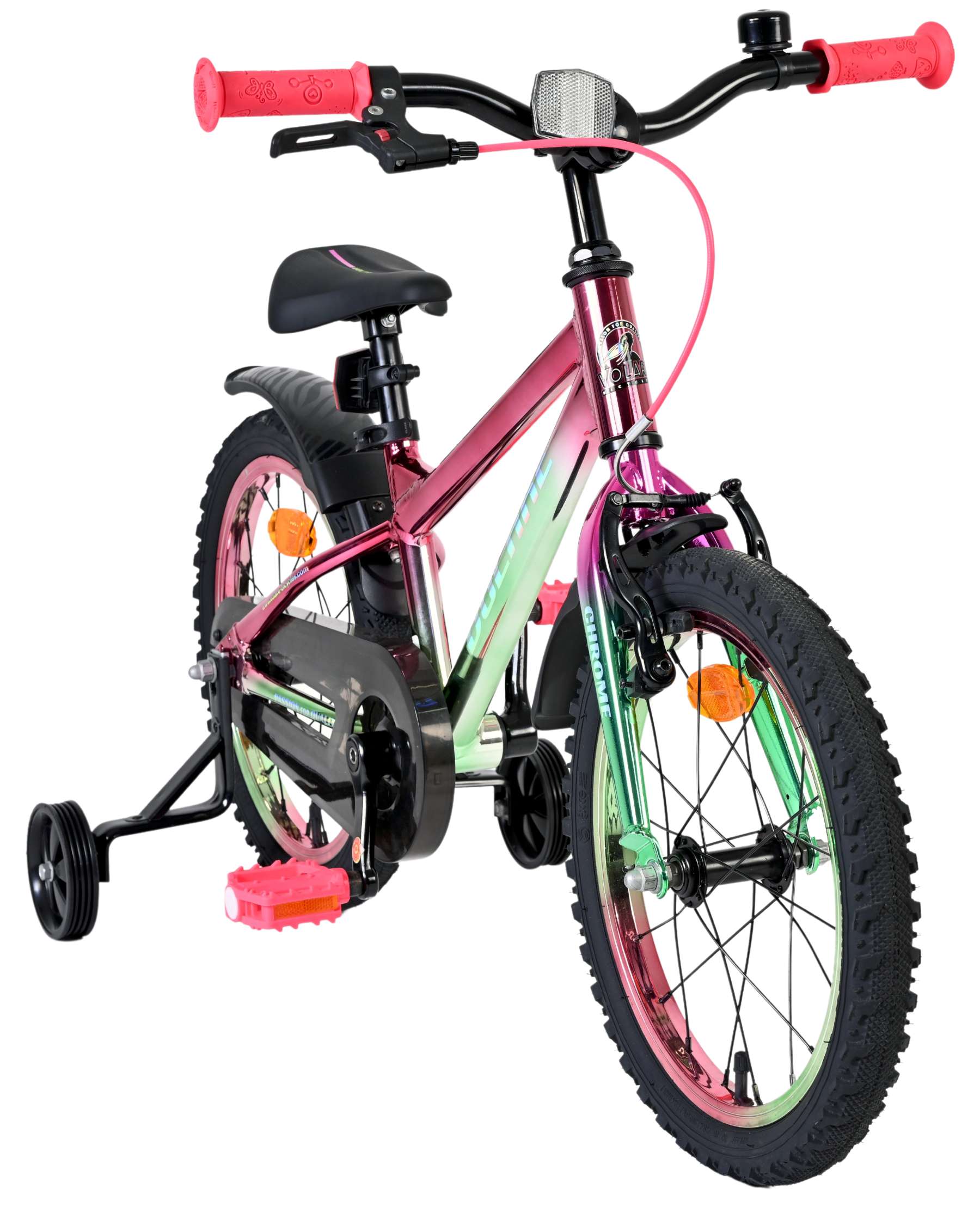 volare-chrome-kinderfahrrad-16-zoll-rosa-gr-n-m-dchen image 5