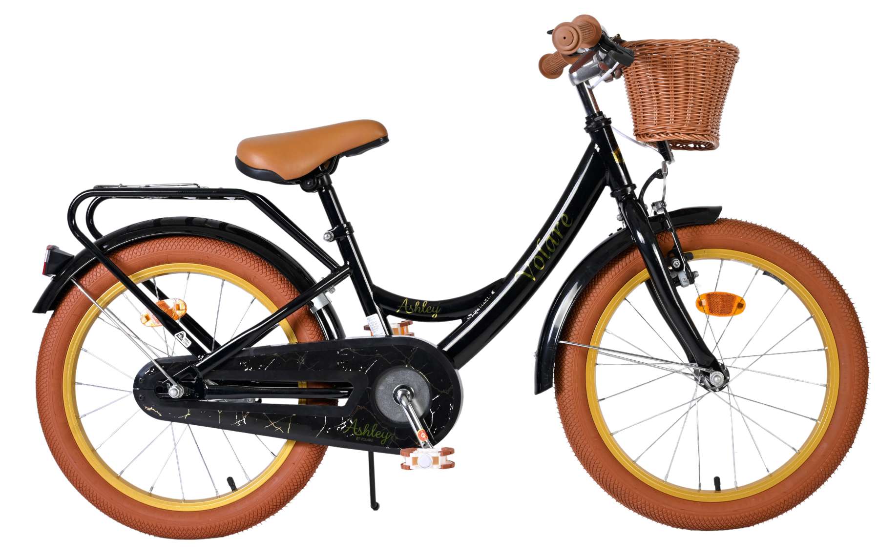 volare-ashley-18-zoll-kinderfahrrad-schwarz-mit-korb image 1