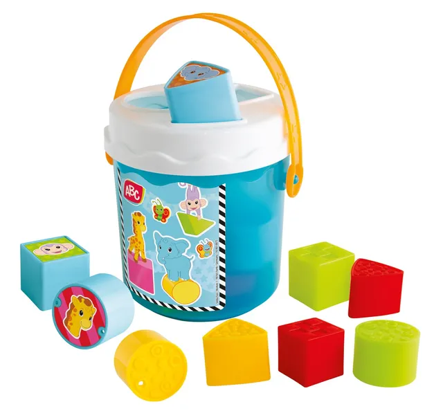 simba-abc-bunter-sortiereimer-steckspiel-11-tlg-15-cm-ab-12-monate image 1