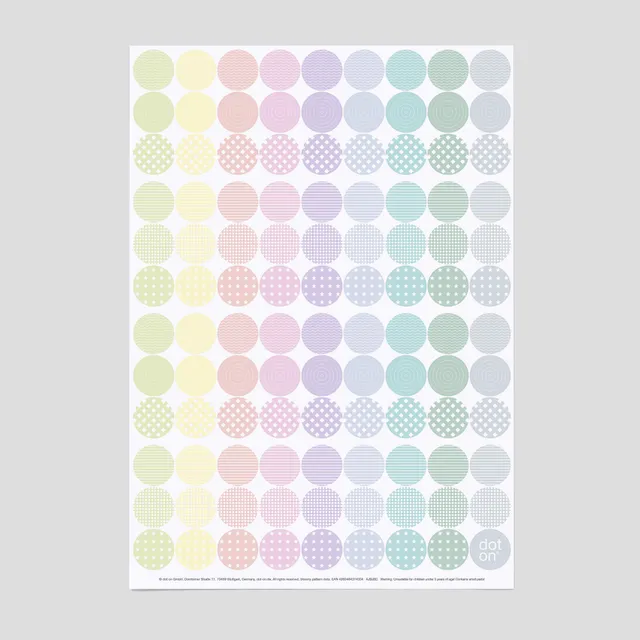dot-on-bloomy-pattern-dots-klebepunkte-20-mm-pastell-muster image 1