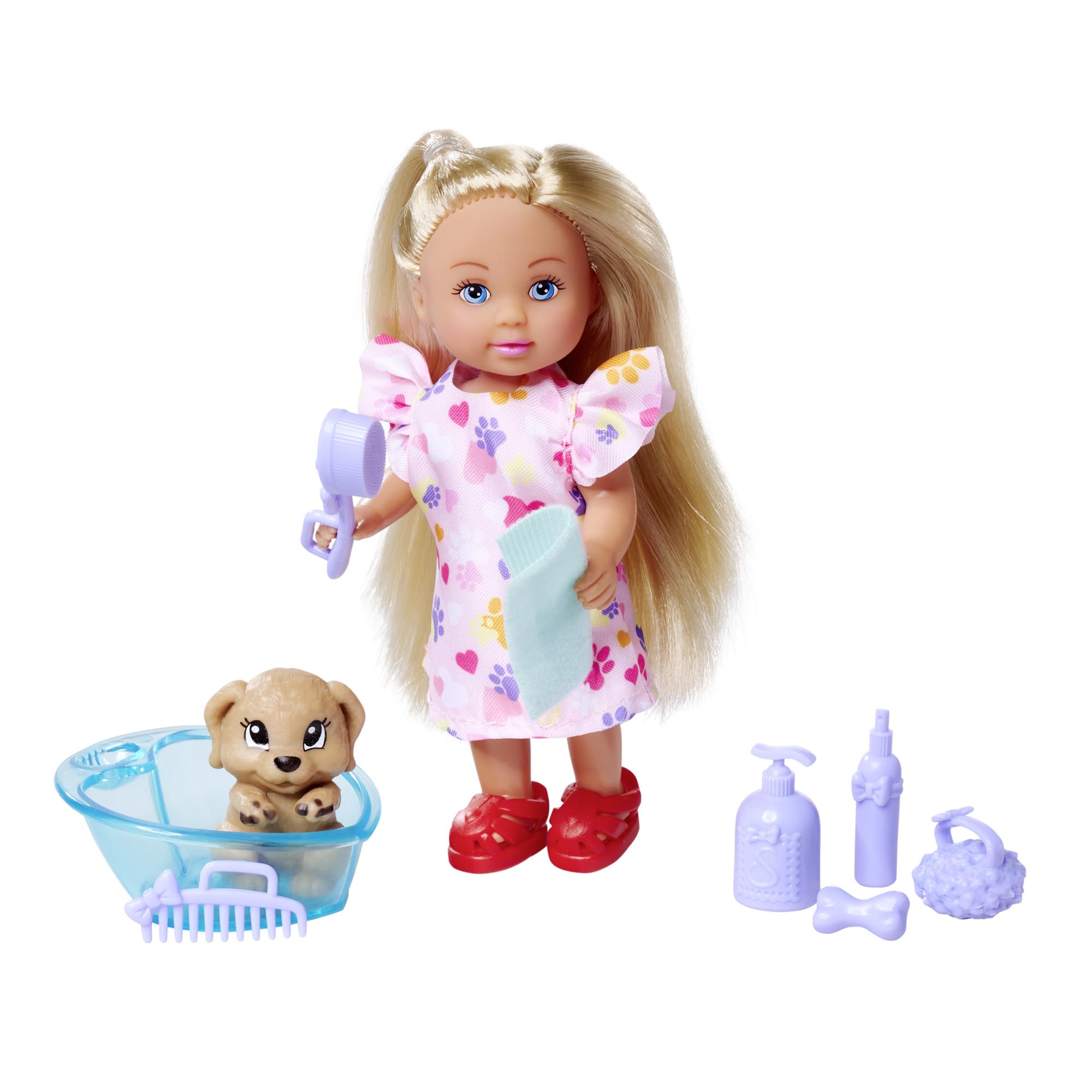 simba-evi-love-dog-bath-puppe-mit-hund-12-cm image 1