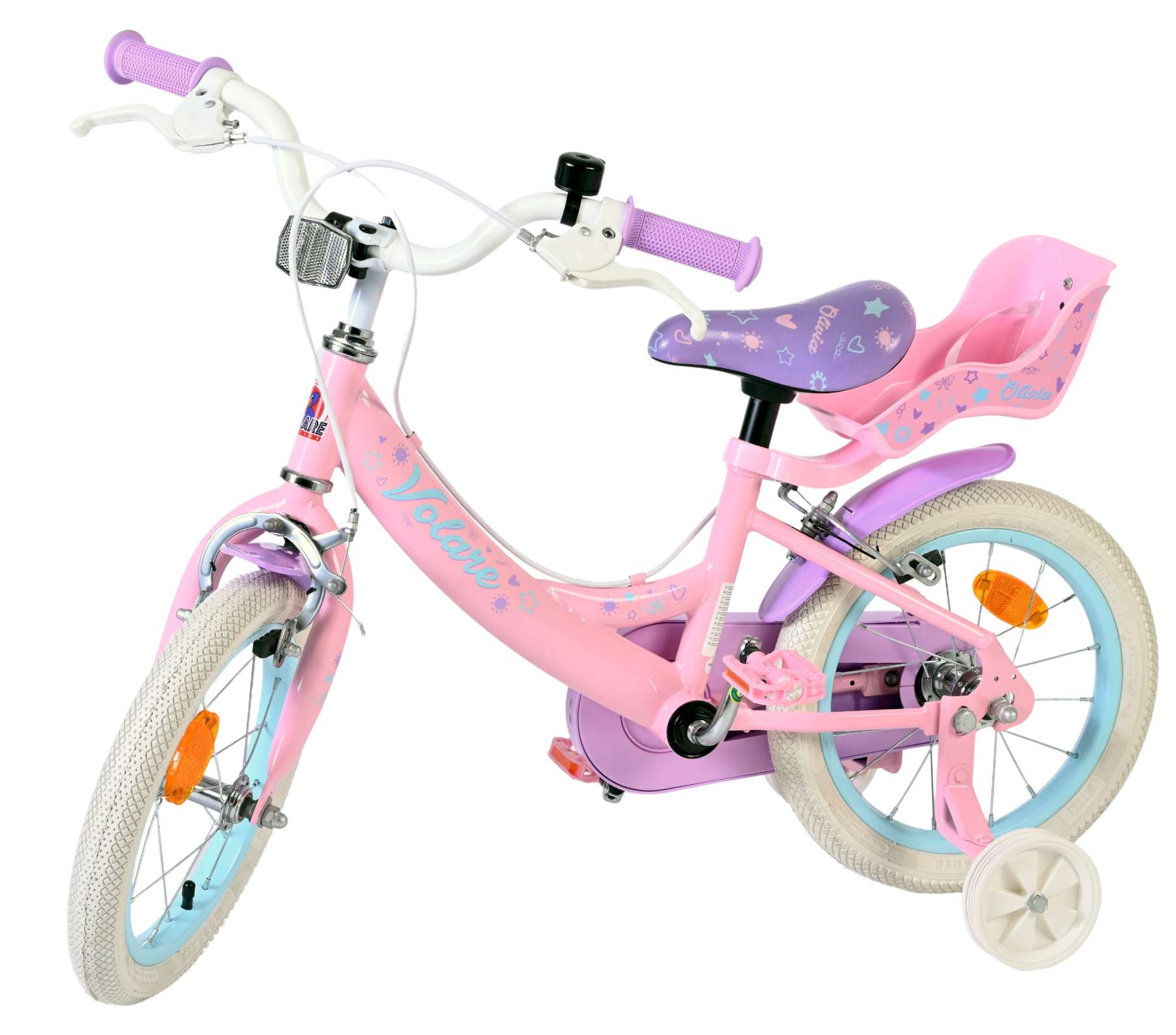 volare-olivia-14-zoll-kinderfahrrad-rosa-mit-puppensitz image 8