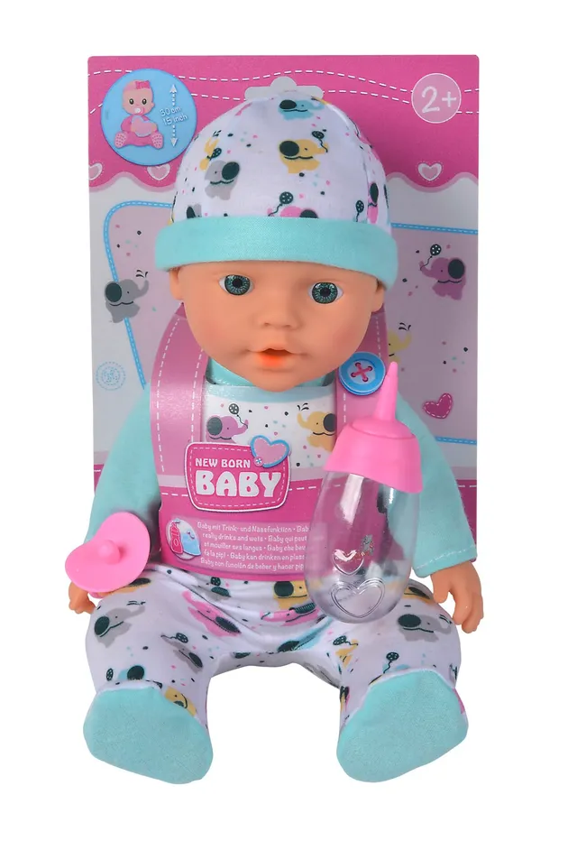 simba-new-born-baby-elefant-vollvinylpuppe-30cm-grau image 1