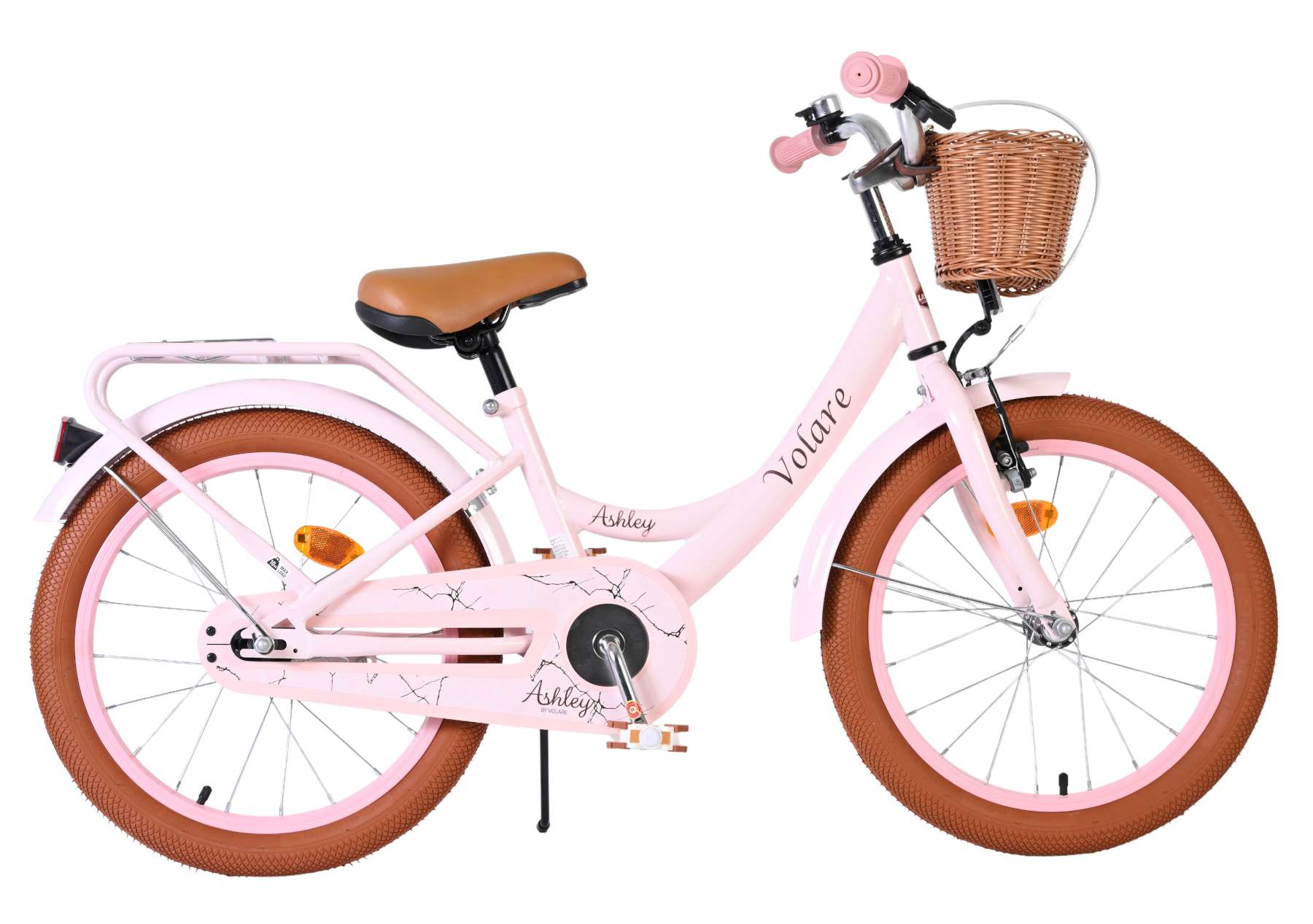volare-ashley-18-zoll-kinderfahrrad-rosa-mit-korb image 1