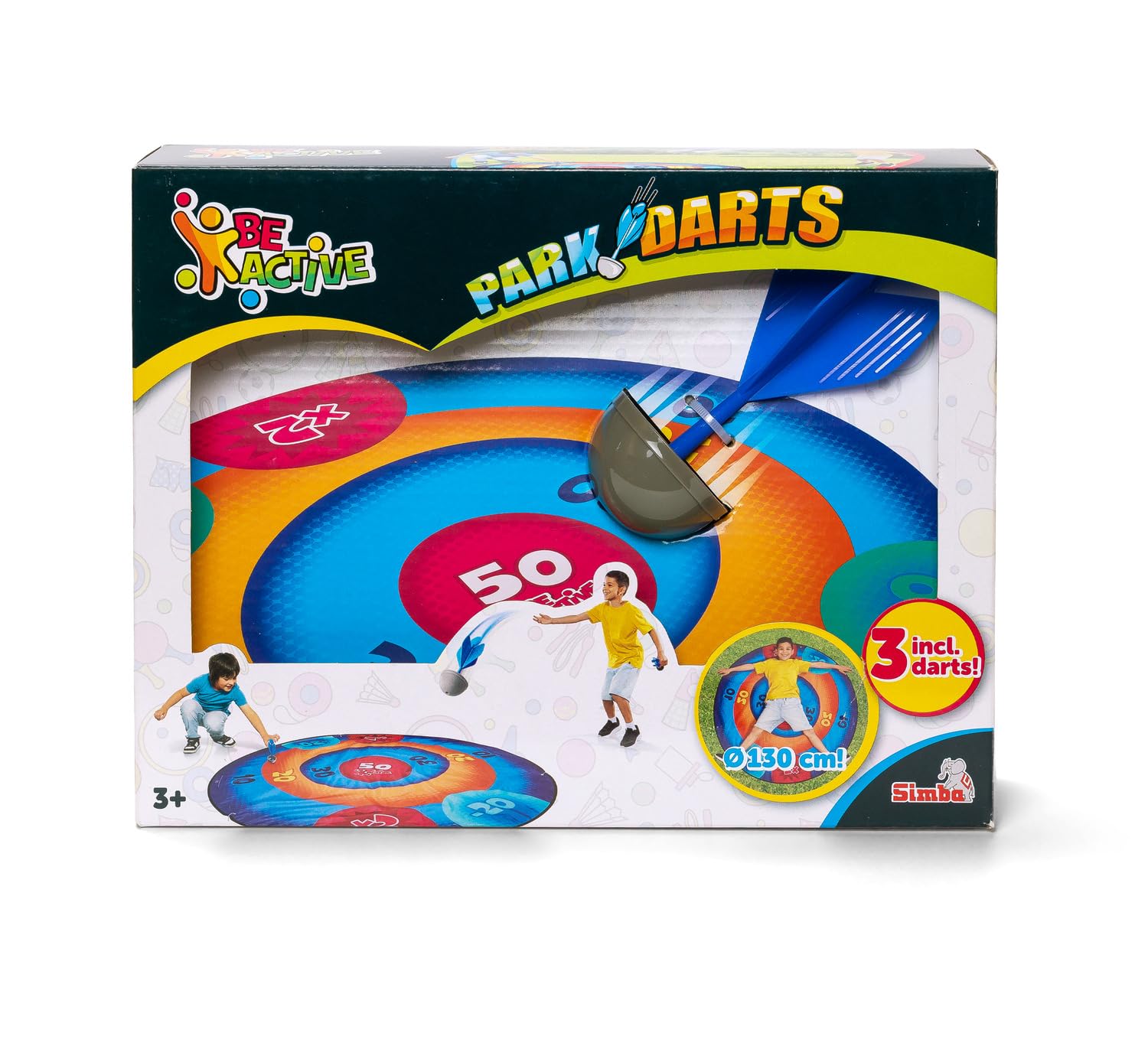 simba-park-dart-wurfspiel-xxl-zielscheibe-132cm-3-pfeile image 5