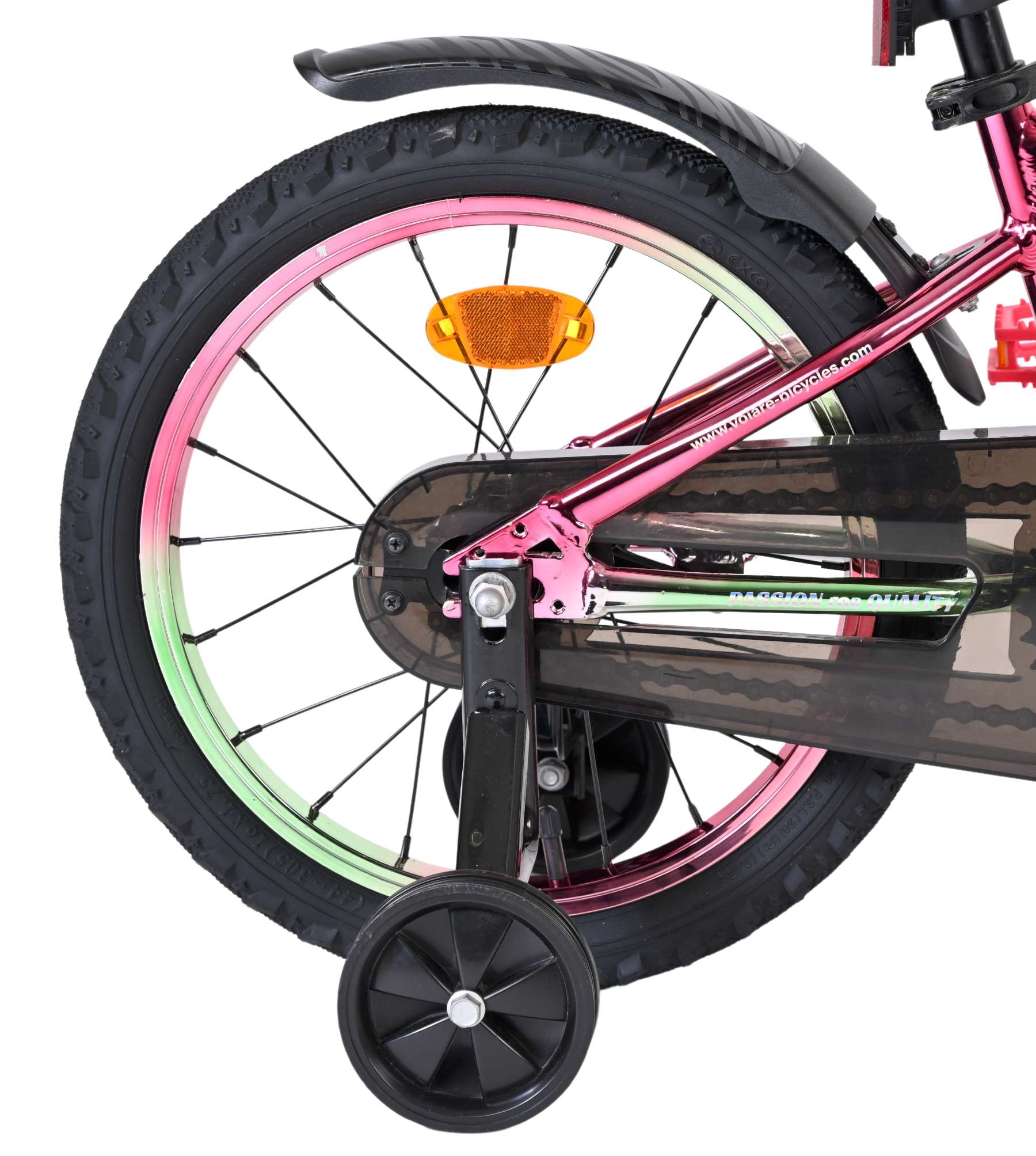 volare-chrome-kinderfahrrad-16-zoll-rosa-gr-n-m-dchen image 2