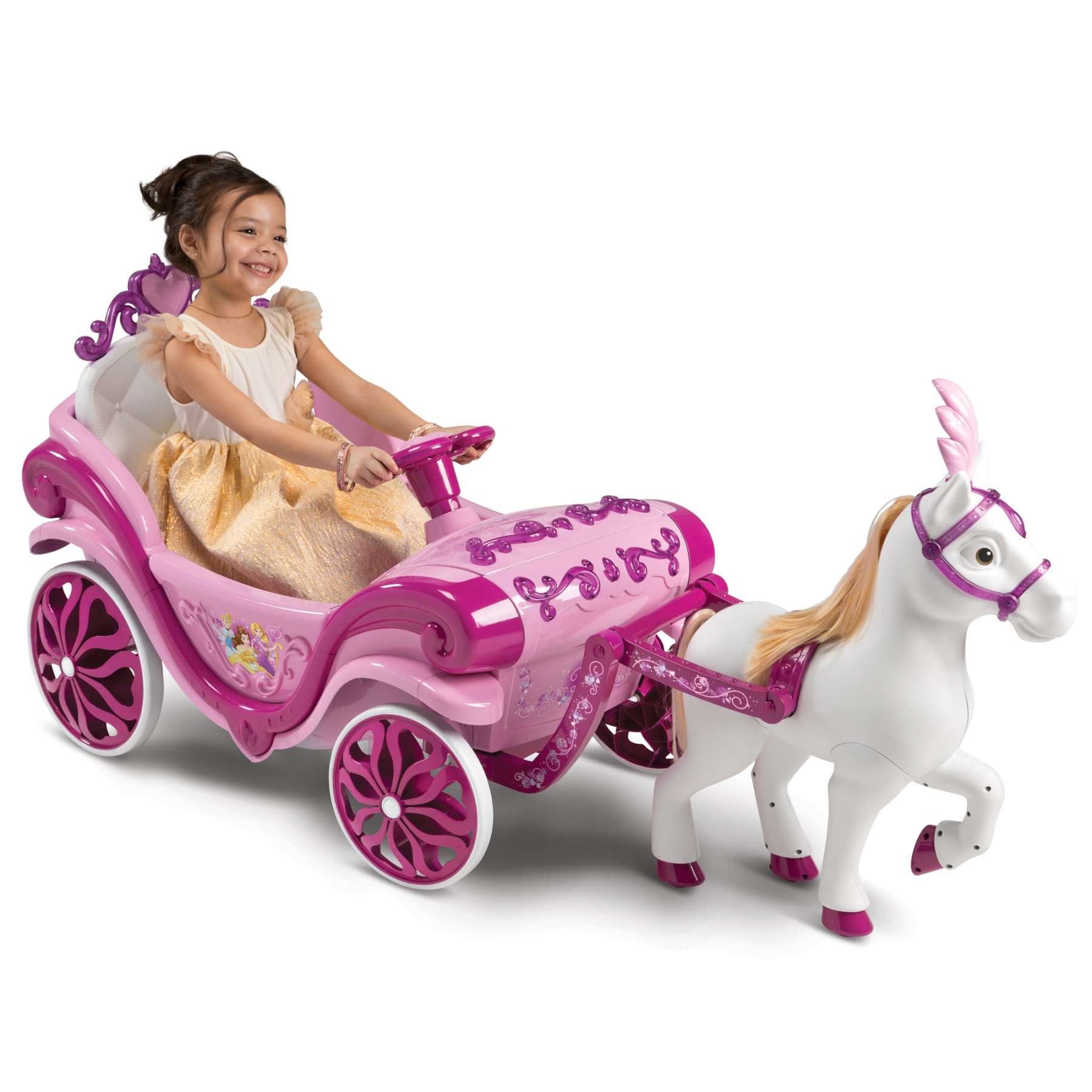 volare-disney-princess-pferdekutsche-elektro-ride-on-rosa image 2