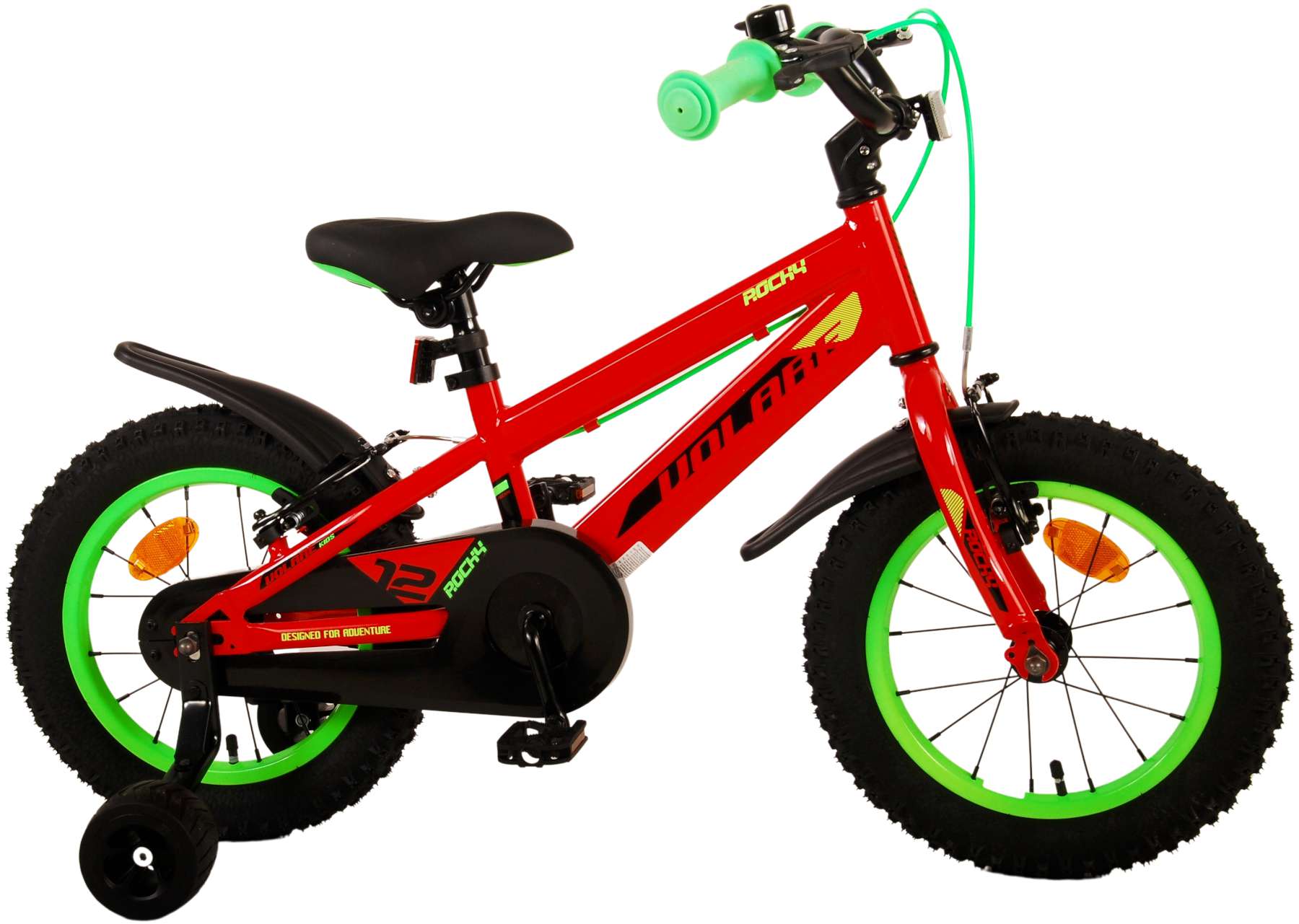 volare-rocky-14-zoll-kinderfahrrad-rot-mit-handbremsen image 2