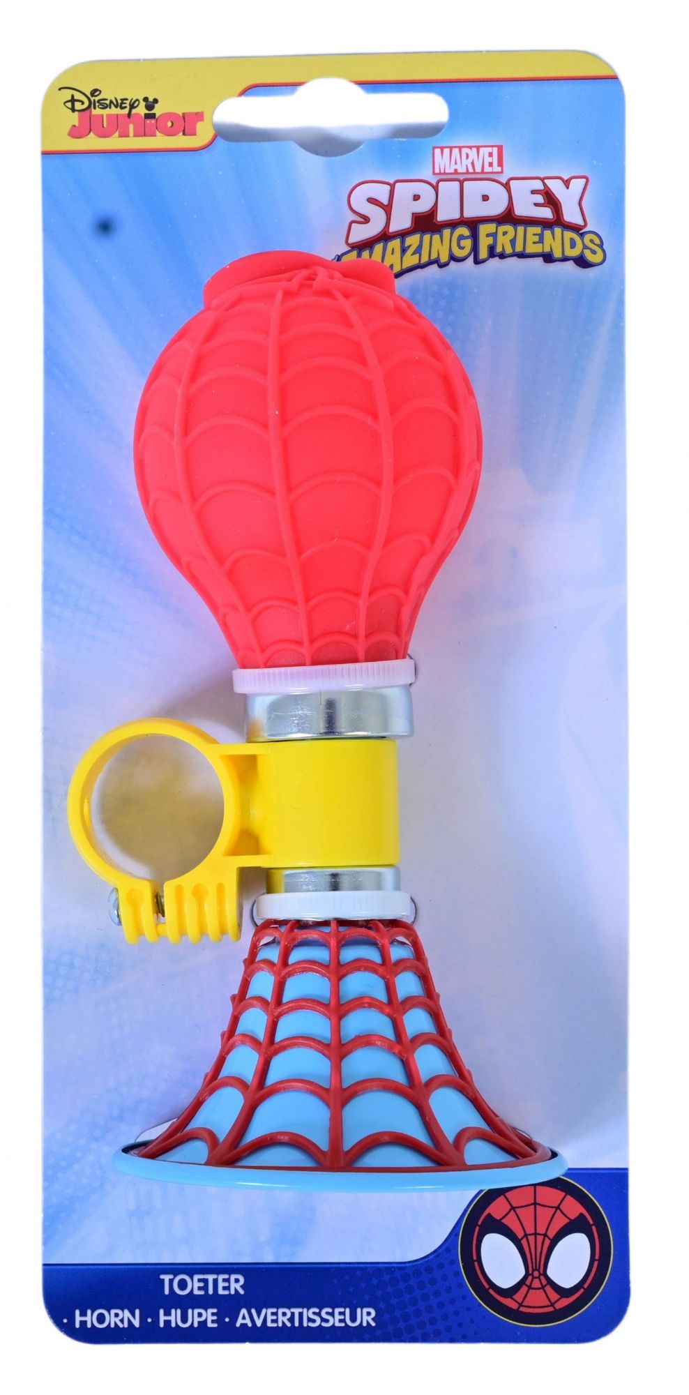 volare-spidey-fahrradhupe-rot-blau-gelb-f-r-kinder image 3